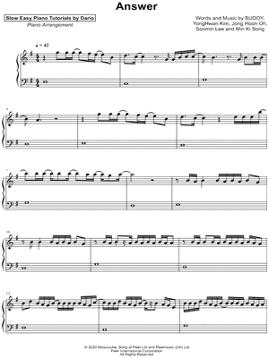 Answer [Slow Easy Piano Tutorial]