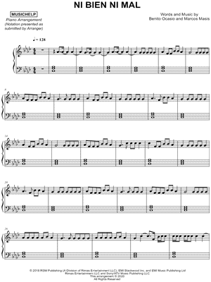 NI BIEN NI MAL by MUSICHELP - Sheet Music