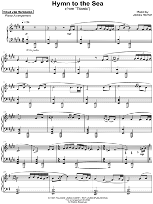 Hymn to the Sea by Noud van Harskamp - Sheet Music