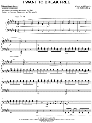 I Want to Break Free by Sheet Music Boss - Sheet Music
