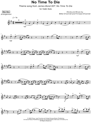 No Time to Die by Wei Nin - Sheet Music