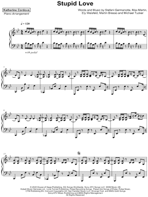 Stupid Love by Katherine Cordova - Sheet Music