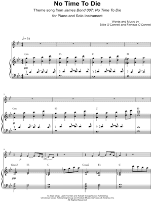 No Time to Die - Piano Accompaniment