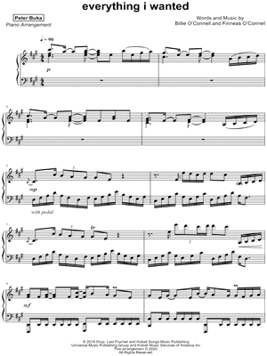 everything i wanted by Peter Buka - Sheet Music