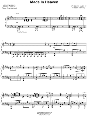 Made In Heaven by Jazzy Fabbry - Sheet Music