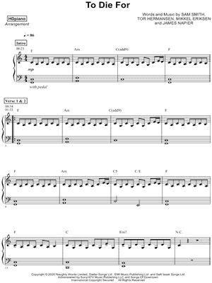 To Die For by HDpiano - Sheet Music