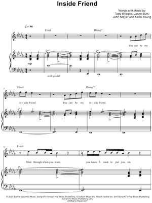 Inside Friend by Leon Bridges feat. John Mayer - Sheet Music