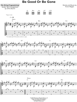 Be Good or Be Gone by Six String Fingerpicking - Sheet Music