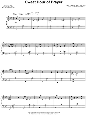 Sweet Hour of Prayer by Marianne Kim - Sheet Music
