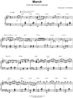 March by Iiro Rantala - Sheet Music