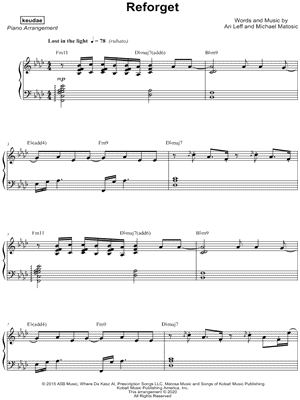 Reforget by keudae - Sheet Music