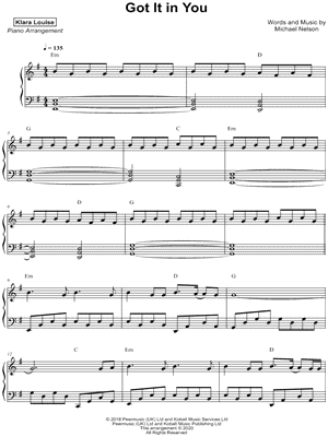 Got It in You by Klara Louise - Sheet Music