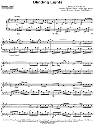 Blinding Lights by Welder Dias - Sheet Music