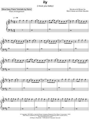 ily (i love you baby) [Slow Easy Piano Tutorial]