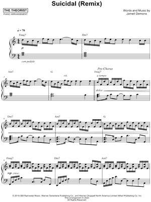 Suicidal (Remix) by The Theorist - Sheet Music