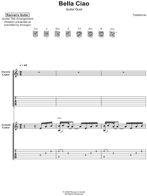 Bella Ciao - Guitar Duet