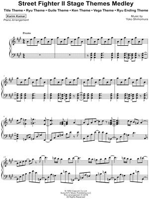 Street Fighter II Stage Themes Medley by Karim Kamar - Sheet Music