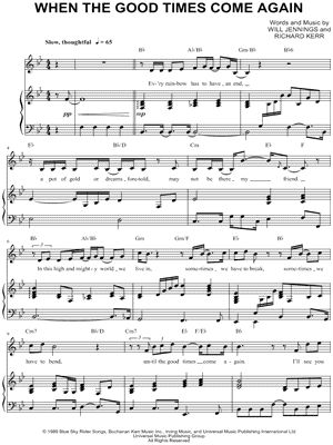 When the Good Times Come Again