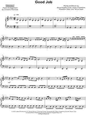 Good Job by Christina - Sheet Music