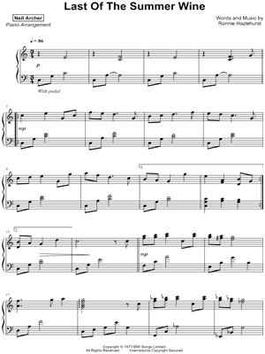 Last Of The Summer Wine (Theme) by Neil Archer - Sheet Music