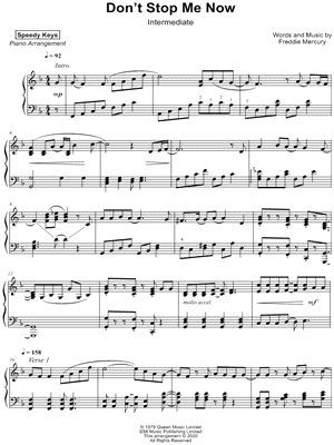 Don't Stop Me Now [intermediate]