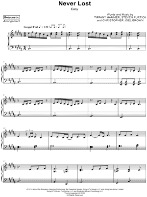 Never Lost [easy] by Betacustic - Sheet Music