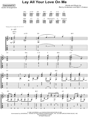 Lay All Your Love on Me by Gabriella9797 - Sheet Music