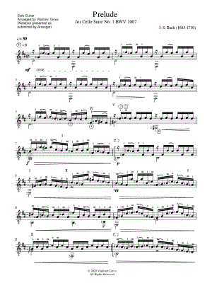 Prelude for Cello Suite No. 1, BWV 1007