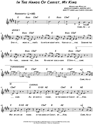 In The Hands Of Christ, My King by Austin Stone Worship - Sheet Music