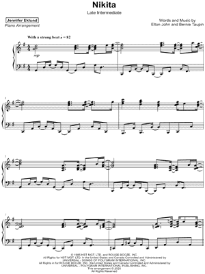 Nikita by Jennifer Eklund - Sheet Music