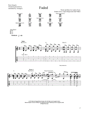 Faded by Peter Gergely - Sheet Music