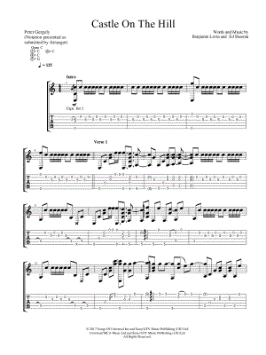 Castle on the Hill by Peter Gergely - Sheet Music