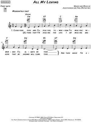 All My Loving by The Beatles - Sheet Music