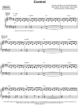 Control by HDpiano - Sheet Music