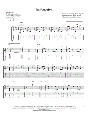 Radioactive by Peter Gergely - Sheet Music