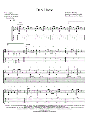 Dark Horse by Peter Gergely - Sheet Music