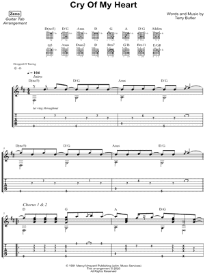 Cry of My Heart by Zeno - Sheet Music