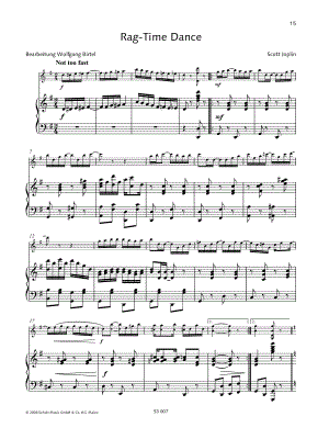 The Ragtime Dance - Violin & Piano by Scott Joplin - Sheet Music