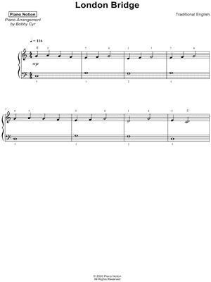 London Bridge by Piano Notion - Sheet Music