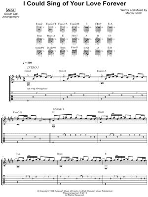 I Could Sing of Your Love Forever by Zeno - Sheet Music