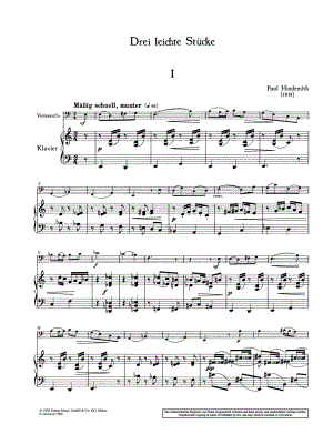 Drei leichte Stücke - Cello & Piano