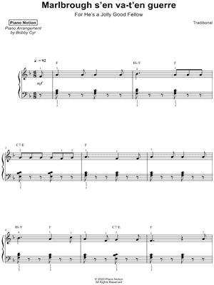 For He's a Jolly Good Fellow