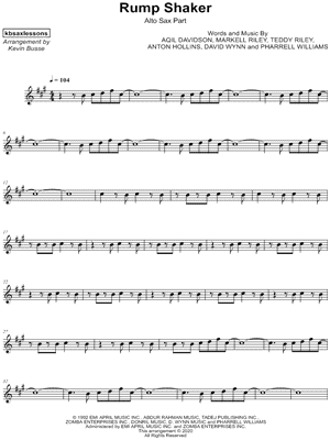 Rump Shaker by Kevin Busse - Sheet Music