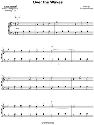 Over the Waves by Piano Notion - Sheet Music
