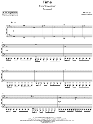 Time [advanced] by Kate Maystrova - Sheet Music
