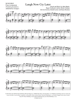 Laugh Now Cry Later by MUSICHELP - Sheet Music
