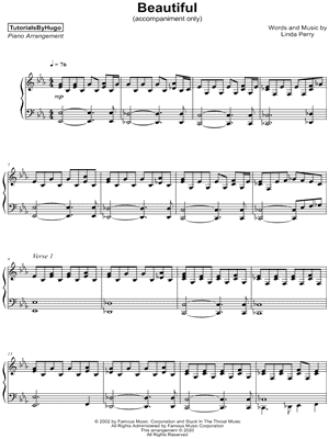 Beautiful [accompaniment only]