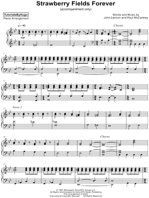 Strawberry Fields Forever [accompaniment only] by TutorialsByHugo - Sheet Music