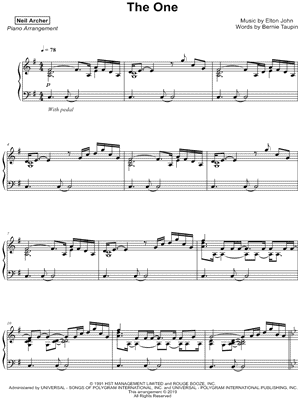 The One by Neil Archer - Sheet Music