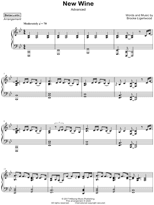 New Wine [advanced] by Betacustic - Sheet Music